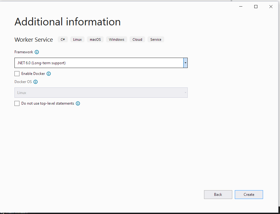 Additional Information Dialog